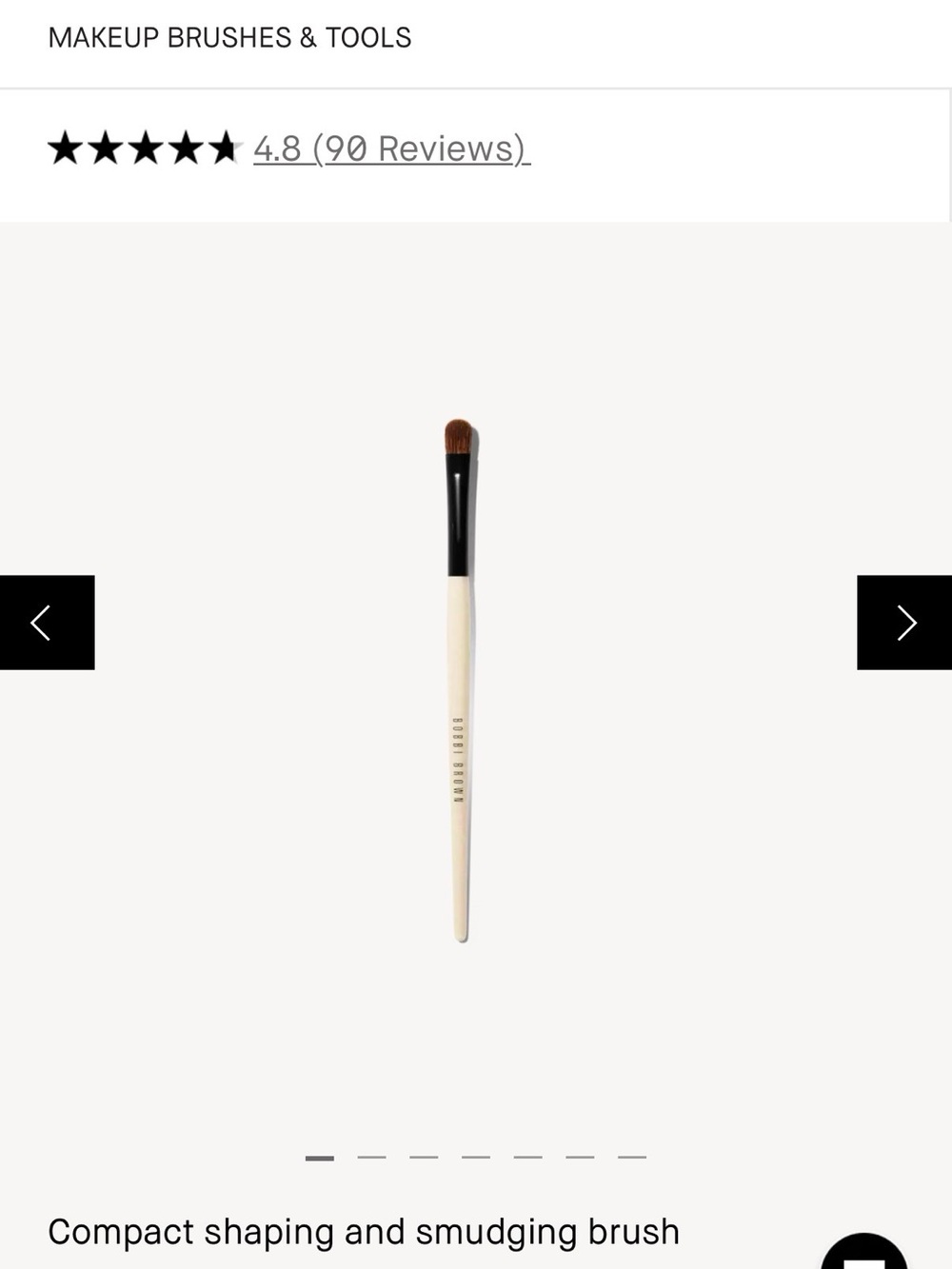 NWT BOBBI BROWN Compact Shaping and Smudging Eye Shadow Brush